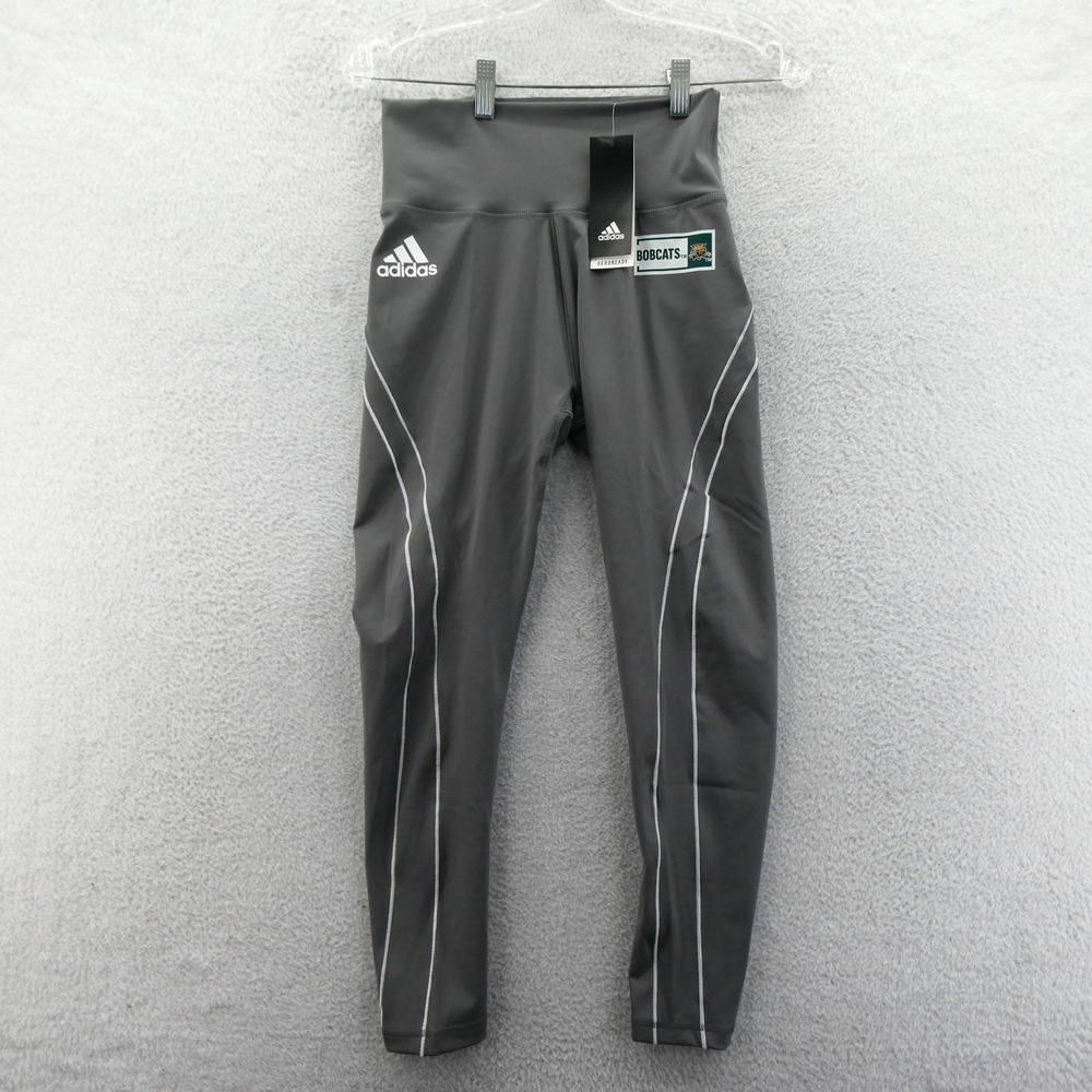 Adidas Leggings Womens Medium Ohio University Bobcats Gray Aeroready Primegreen